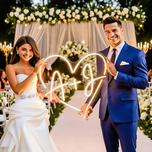 Initial Neon Sign Custom Wall Decor, Neon Name Signs Wedding Decor, Led Signs Wedding Favors, Wedding Welcome Sign Personalized Gifts