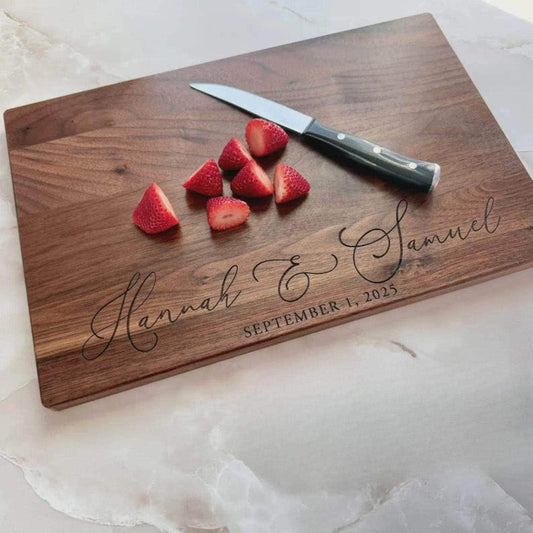 Personalized Cutting Board - Engraved Cutting Board, Charcuterie Board, Wedding Gift, Housewarming Gift, Anniversary Gift, Engagement