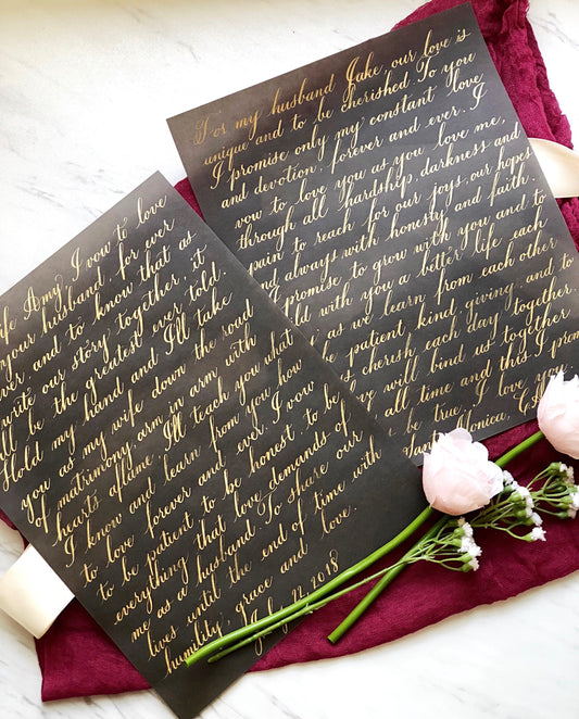 Wedding Vows Keepsake Hand Wr...