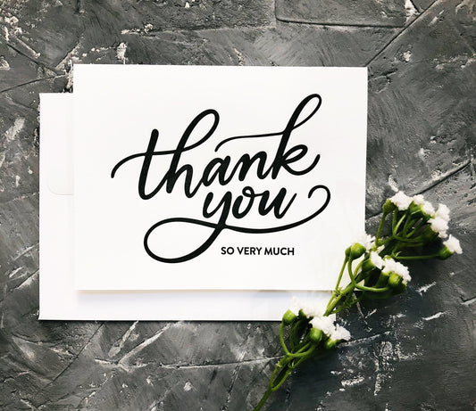 Letterpress Thank You Card wi...
