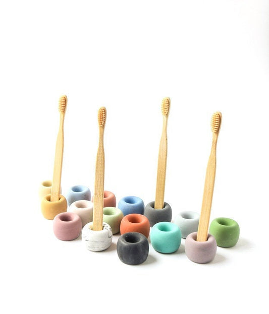 Toothbrush Holder - Bathroom Decor - Modern Bathroom - Concrete Toothbrush Holder - Minimalist - Bathroom Accessories - Makeup Brush Holder