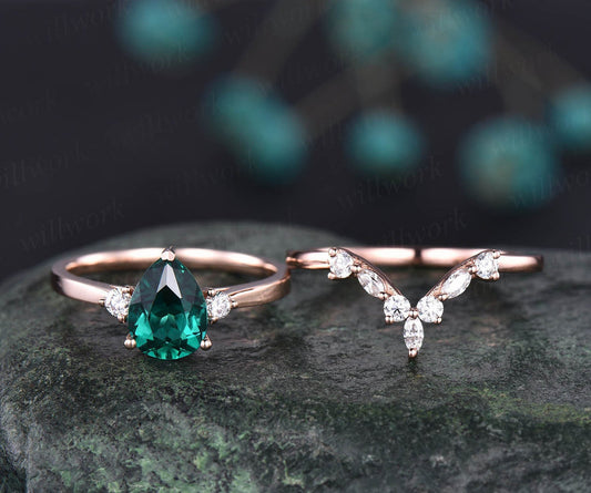 1pc Art Deco Crown Moissanite Ring Wedding Band