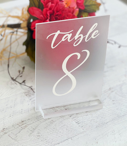 Frosted Acrylic Table Number ...