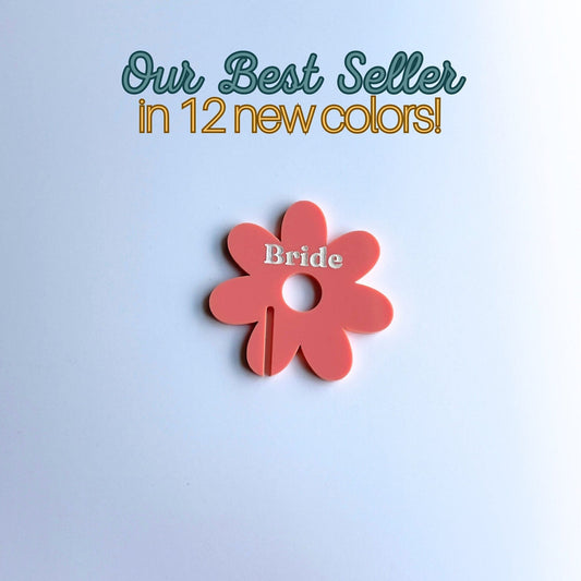 Daisy Drink Tags - Set of 20 Vibrant Colors