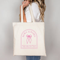 Bows and Babes Bachelorette Canvas Tote Bag