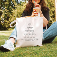 Champagne Tower Bachelorette Canvas Tote Bag