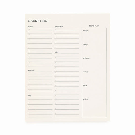 Market List Pad Wedding Gifting