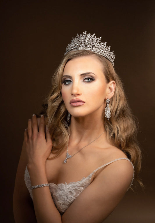 Francisca Swarovski Leafy Crown