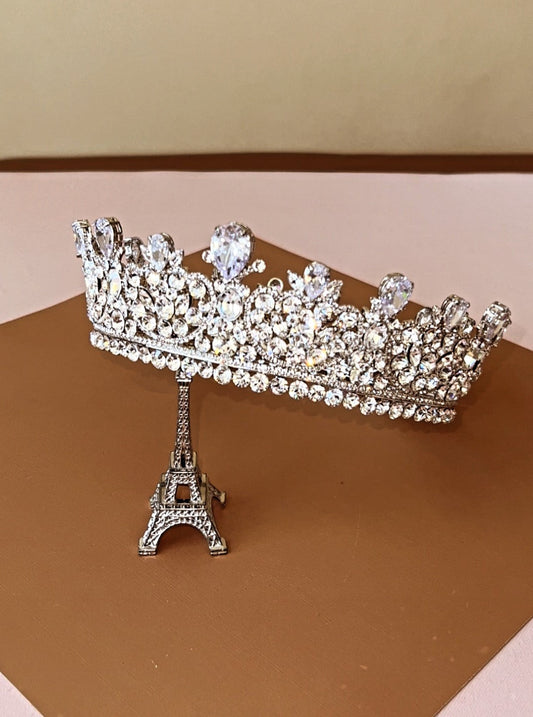 Carina Full Crown Swarovski & Pearls, Bridal Crown