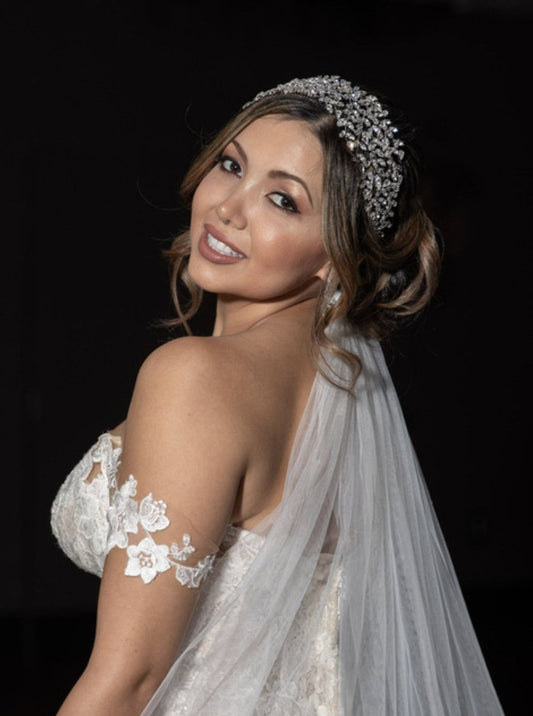 Raiya Bridal Headpiece, Swarovski Wedding Headband