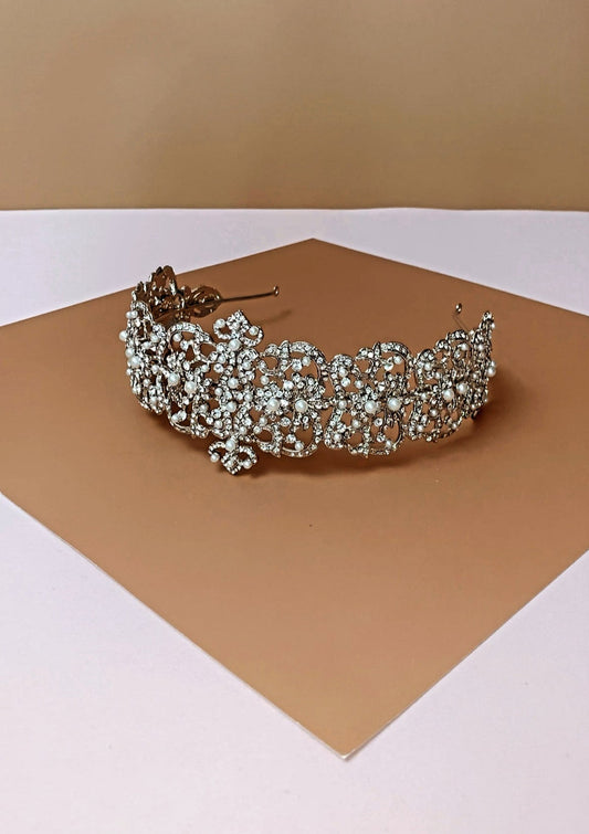 Addilyn-Pearls Swarovski Angelic Most Luxurious Bridal Headpiece