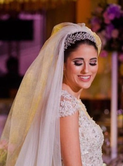 Fiona Rose Gold Swarovski Bridal Headband