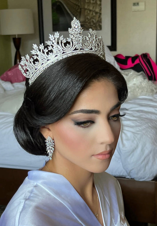 Diamonique Swarovski Crystals Bridal Crown And Tiara