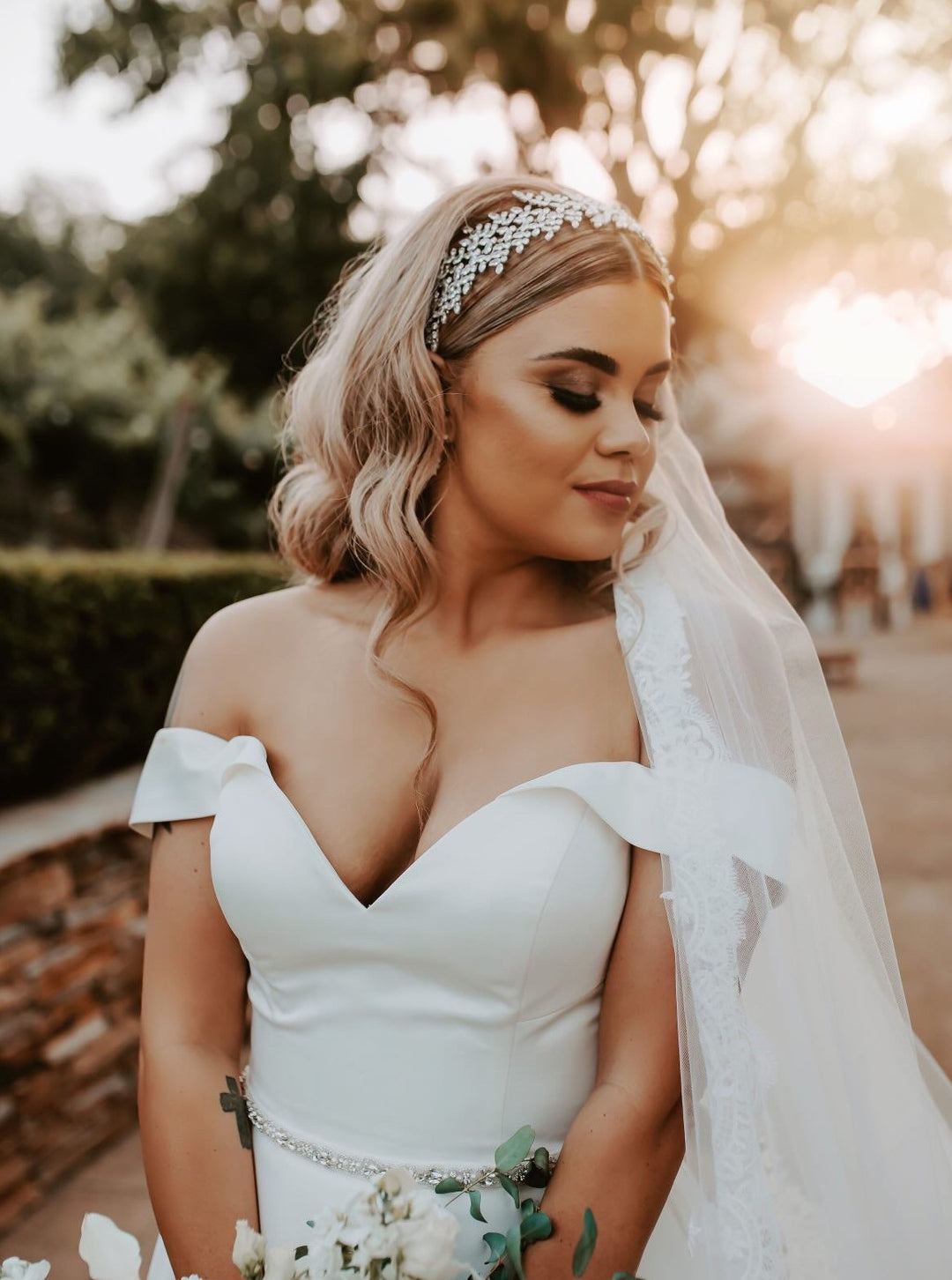 Fiona Swarovski Bridal Headband