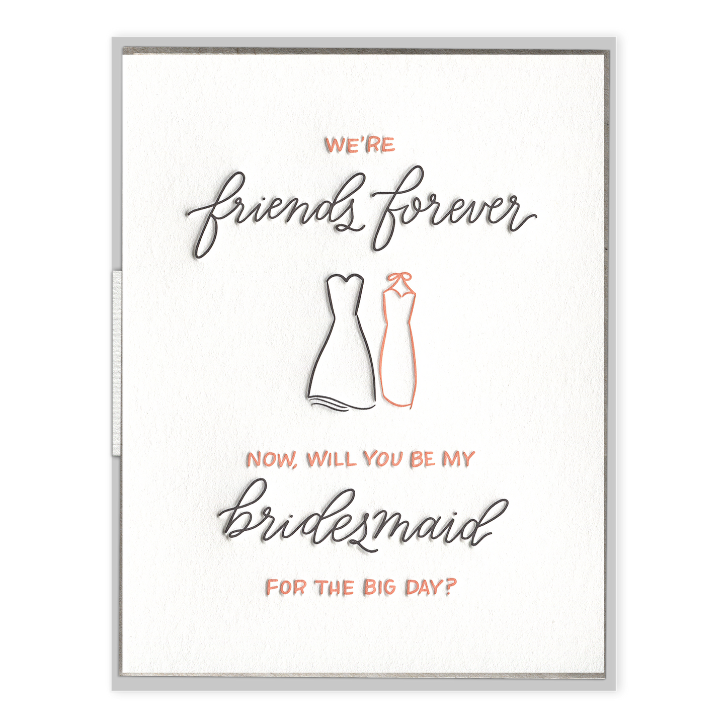Friends Forever Bridesmaid Wedding Card