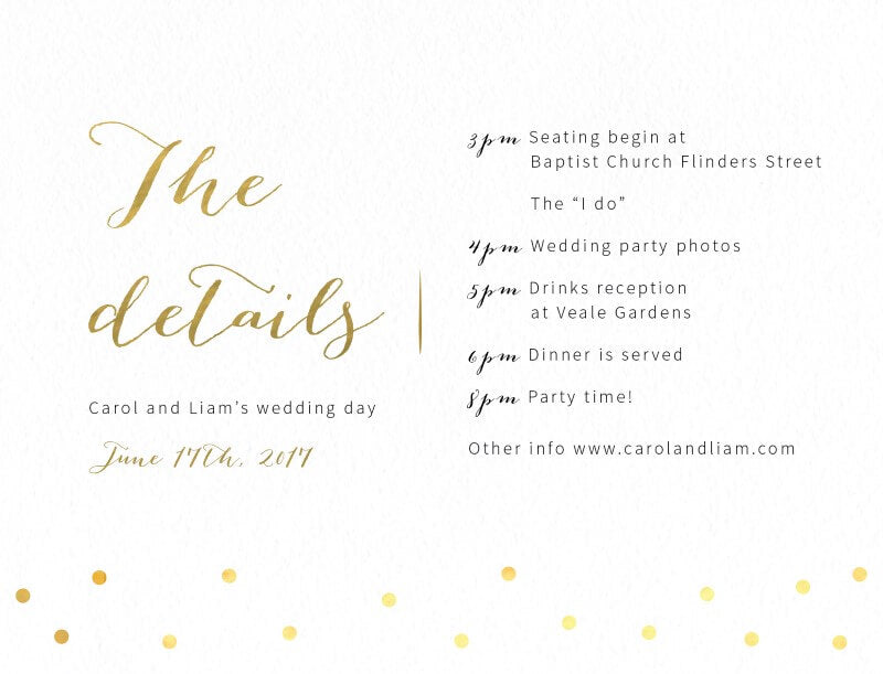 Goldie Dots Information Card by Inggrid H.