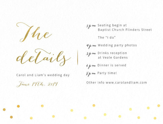 Goldie Dots Information Card by Inggrid H.