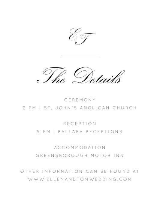 Into The Line Information Card by Inggrid H.