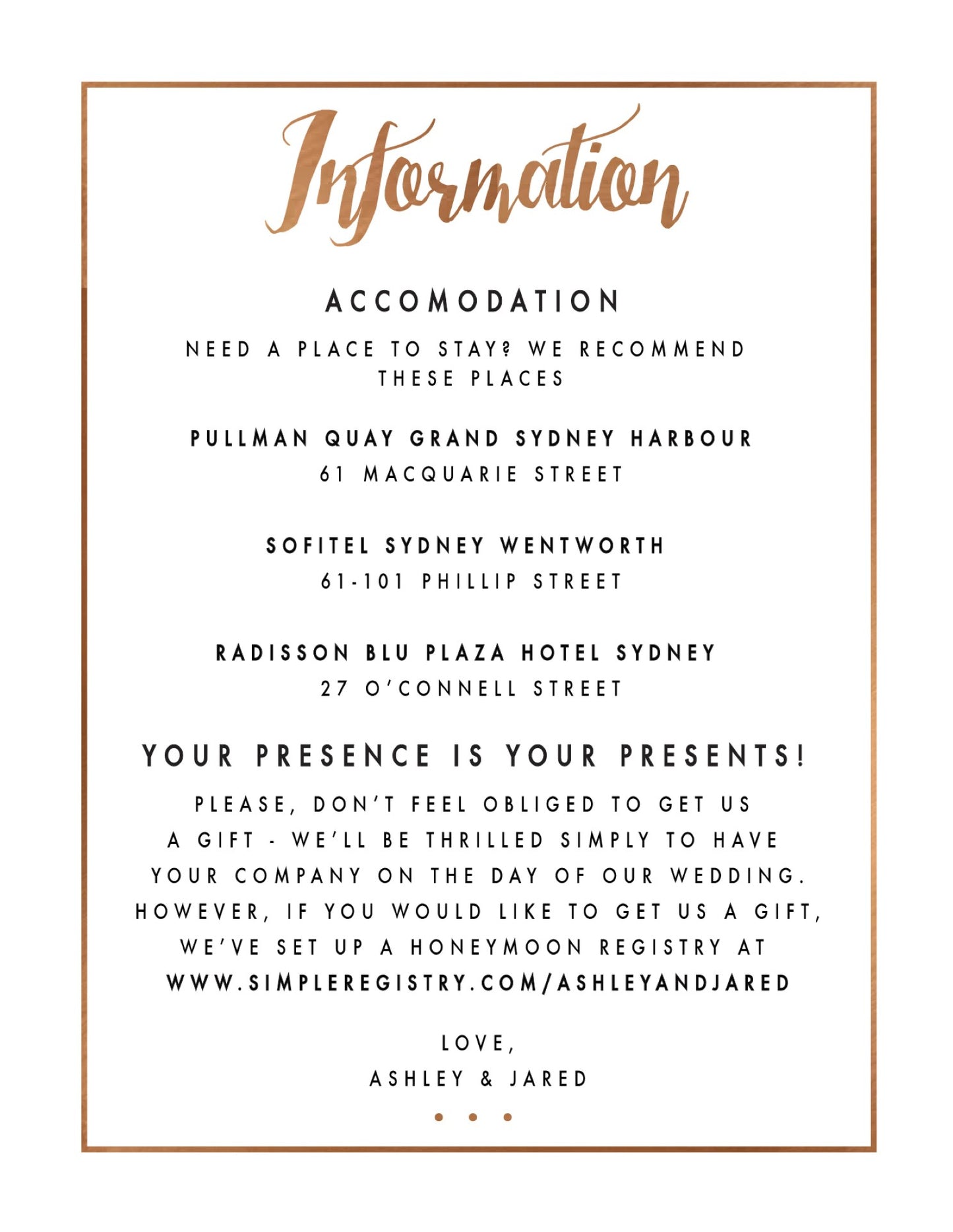 Spring Collection Information Card by Haley J.