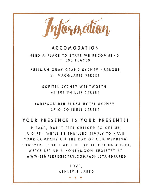 Spring Collection Information Card by Haley J.