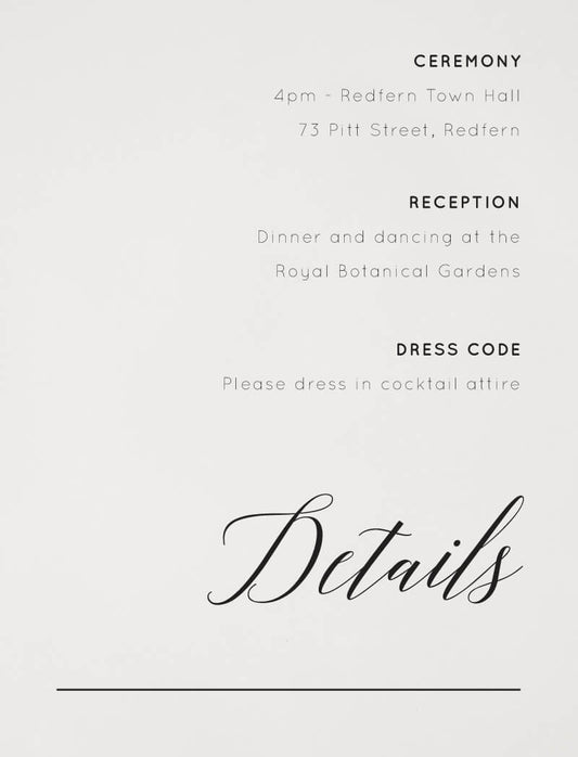 On The Day Information Card by Amelia S.