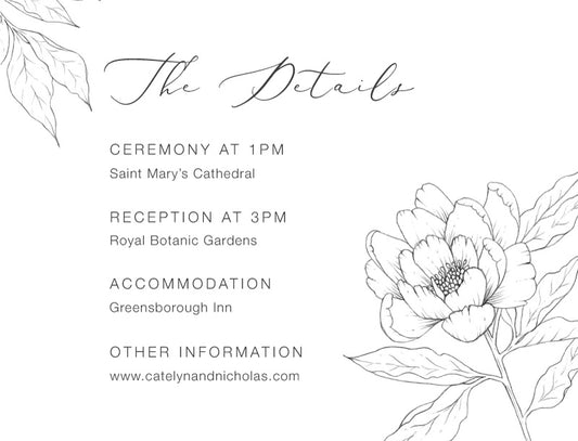 Graphite Blooms Information Card by Nicole C.