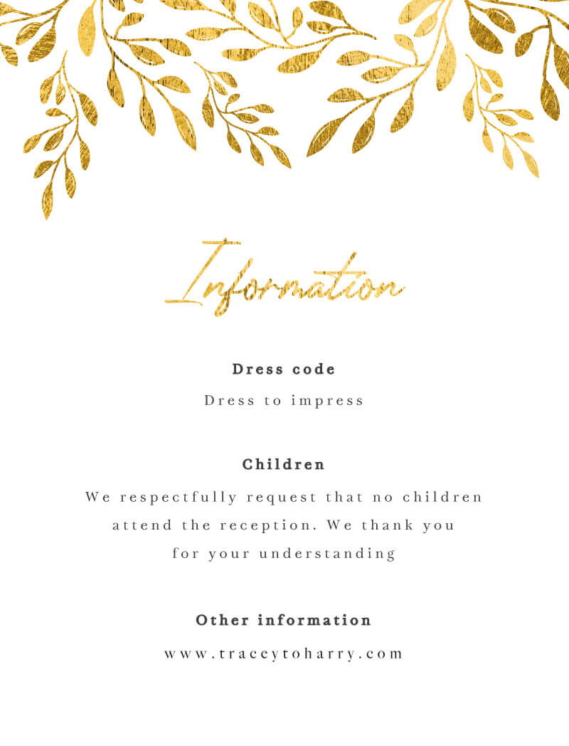 Golden Hour Information Card by Joy