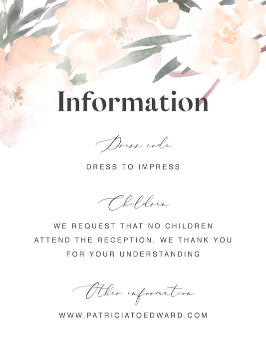 Ivory Garden Information Card by Joy