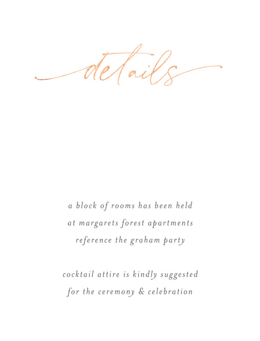 Forever Script Information Card by Liz C.