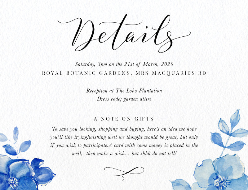 British Floral Information Card by Amelia S.