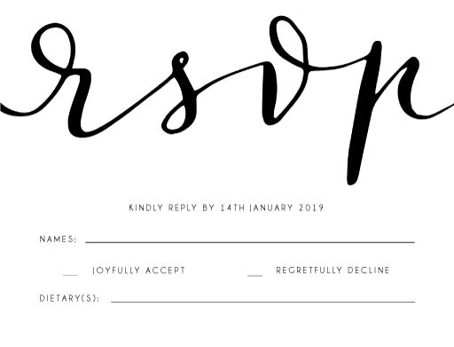 Ink And Nib RSVP Cards by Joanna H.