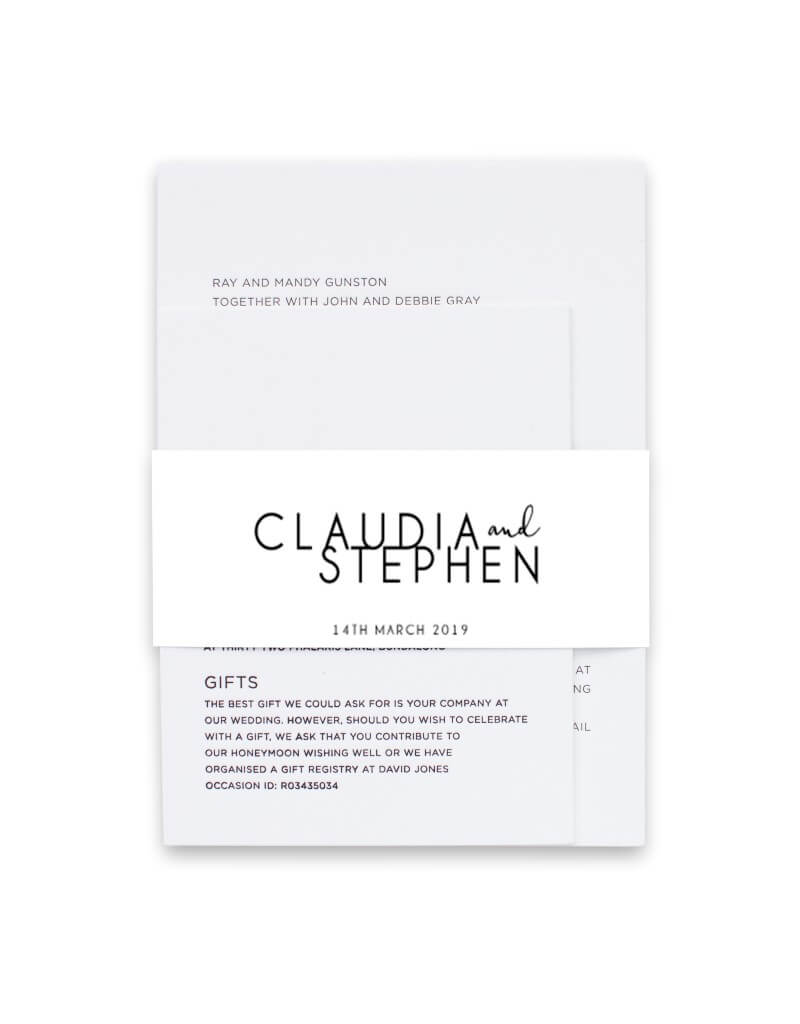 Ink And Nib Invitation Belly Band by Joanna H.