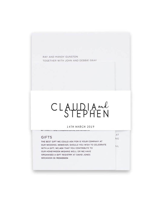 Ink And Nib Invitation Belly Band by Joanna H.