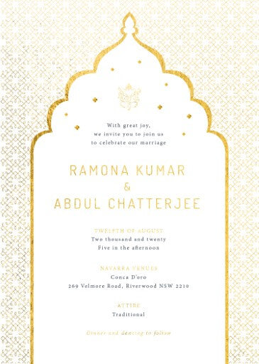 Classic Mumbai Wedding Invitations by Inggrid H.