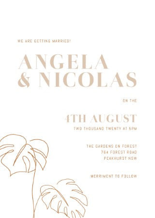 Tawny Wedding Invitations by Inggrid H.