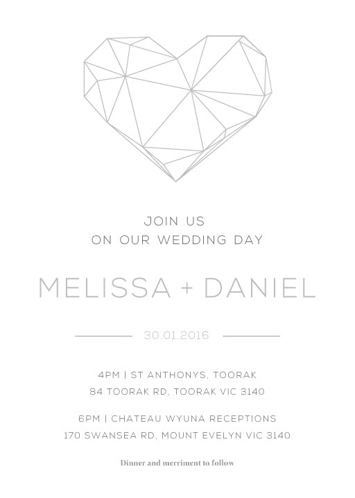 Diamond Love Wedding Invitations by Patrizia T.