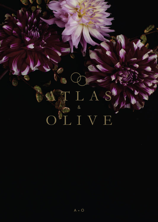 Floral Atlas Wedding Invitations by Kate R.