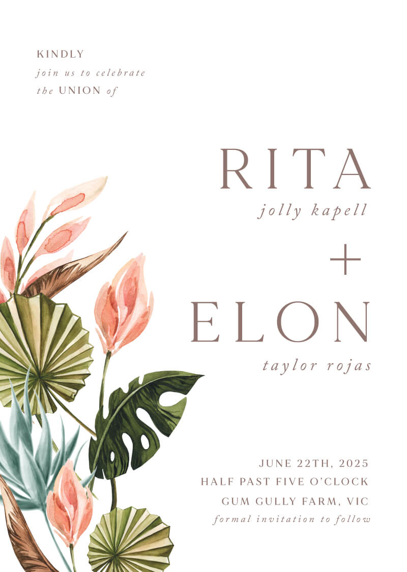 Island Breeze Wedding Invitations by Joy