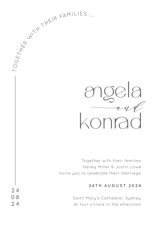 Modern Pebble Wedding Invitations by Stephanie B.