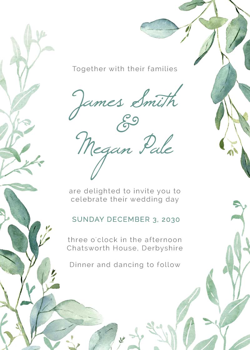 Botanical Geo Wedding Invitations by Heather P.