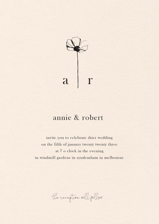 Delicate Poppy Wedding Invitations by Lauren D.