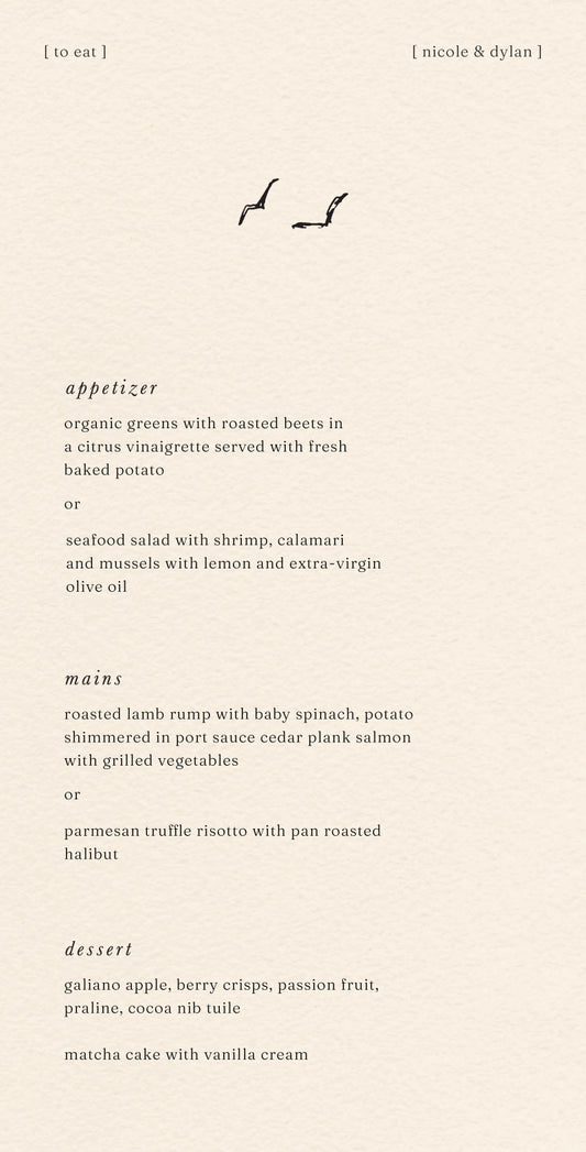 IpanemaMenu Cards by Inggrid H.