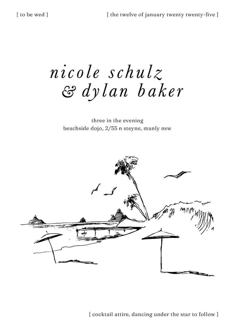 Ipanema Wedding Invitations by Inggrid H.