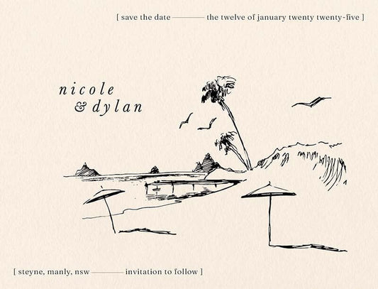 Ipanema Save The Date Cards by Inggrid H.