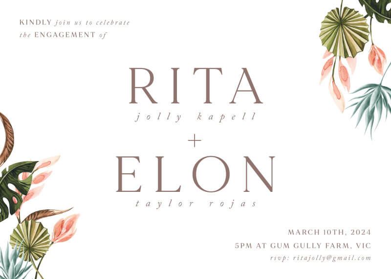 Island Breeze Engagement Invitations by Joy