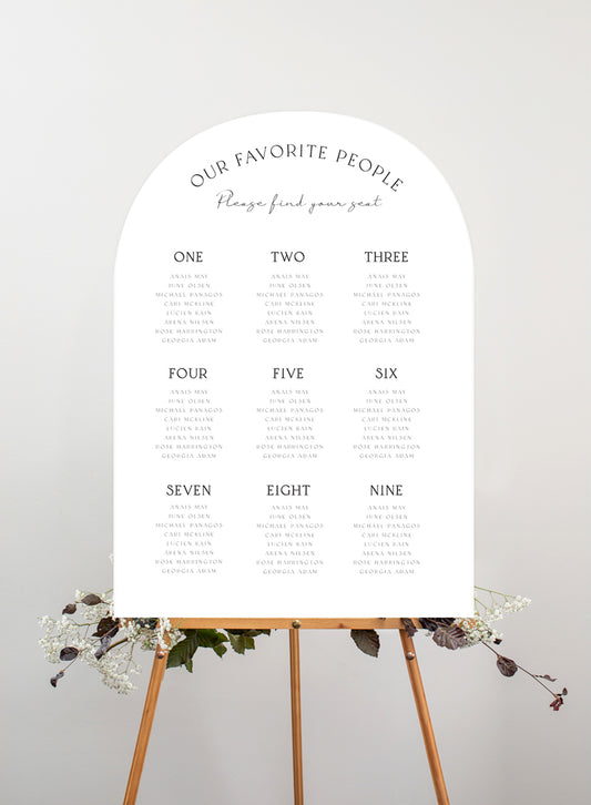 Ivory Seating Chart by Shab M.