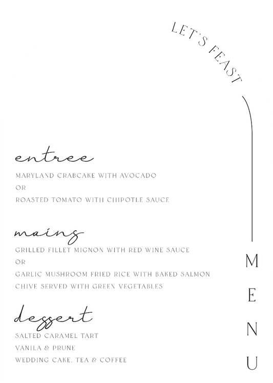 IvoryMenu Cards by Shab M.
