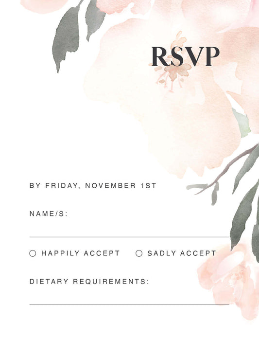 Ivory Garden RSVP Cards by Joy