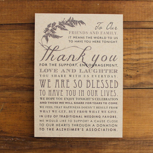 Ivory Romance Reception Thank Yous