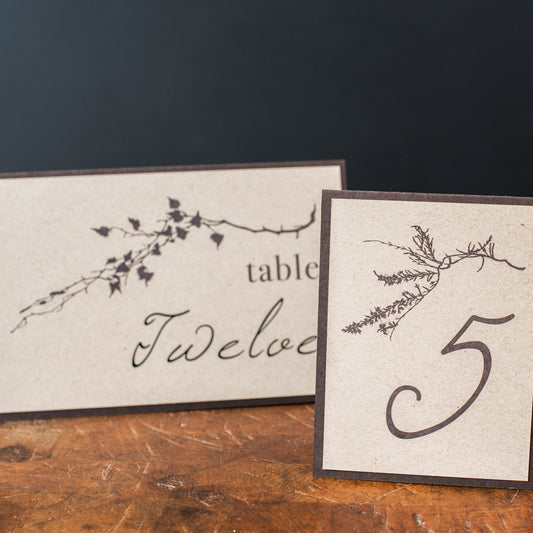 Ivory Romance Tented Table Numbers